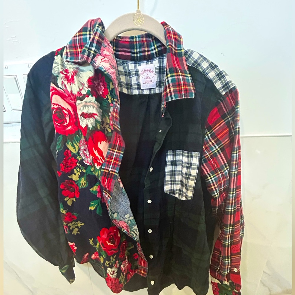 brooks brothers floral flannel